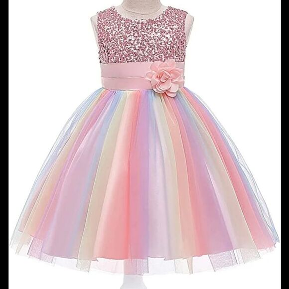Mavey Sequined Tulle Party Dress - Picture 1 of 6